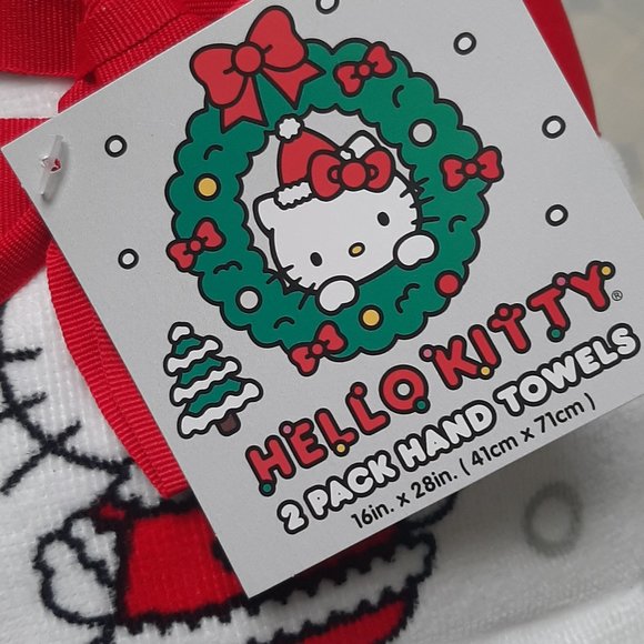 Hello Kitty Christmas Hand Towels, Set of 2 - Picture 2 of 3